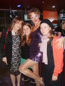 Di and friends at the Cellar Door just after the show