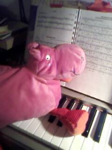 The Pink Hippo plays a standard or two The Pink Hippo plays a standard or two